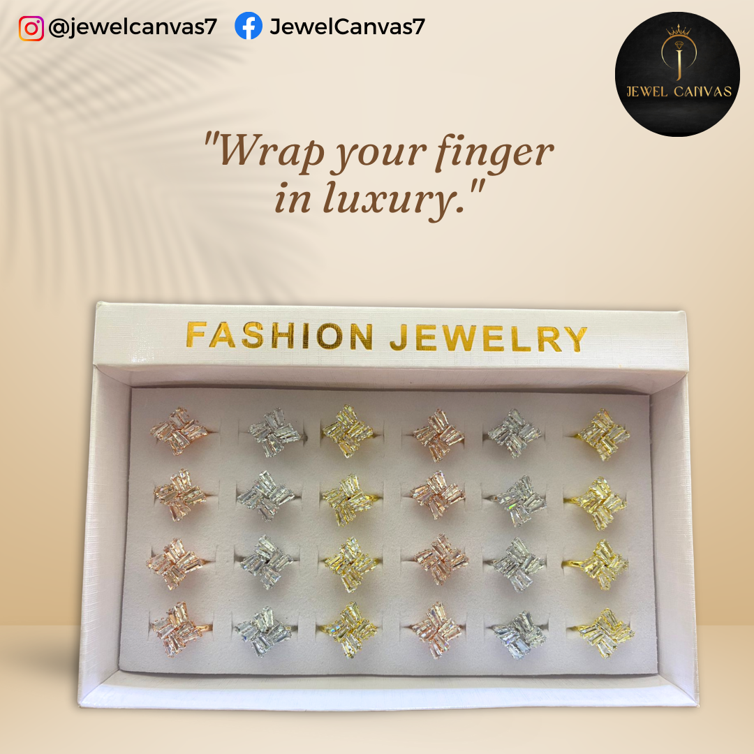 Fashion Jewelry Collection – Cross-Design Statement Rings Set Fashion Jewelry Collection – Cross-Design Statement Rings Set