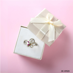 Elegant Heart and Ruby Accent Infinity Ring