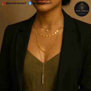 jewel canvas Celestial Layers – Multi-Strand Star & Pearl Necklace Set 1