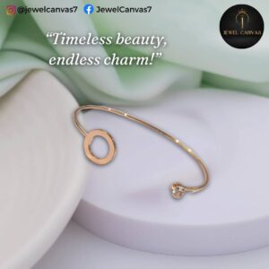 Elegant Gold Circle Open Bangle – Minimalist Charm with a Sparkle ✨ 1
