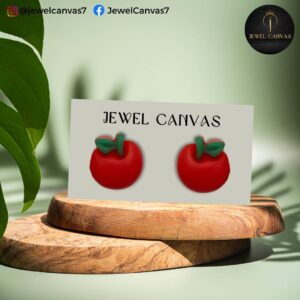 jewel canvas Juicy Apple Studs – Fresh, Fun & Fruity!