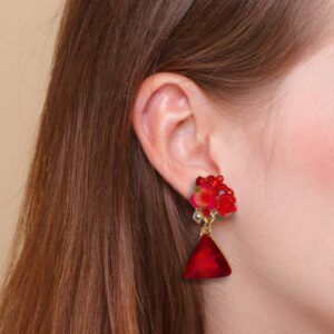 jewel canvas Scarlet Bloom Drop Earrings – Bold. Beautiful. Unforgettable.