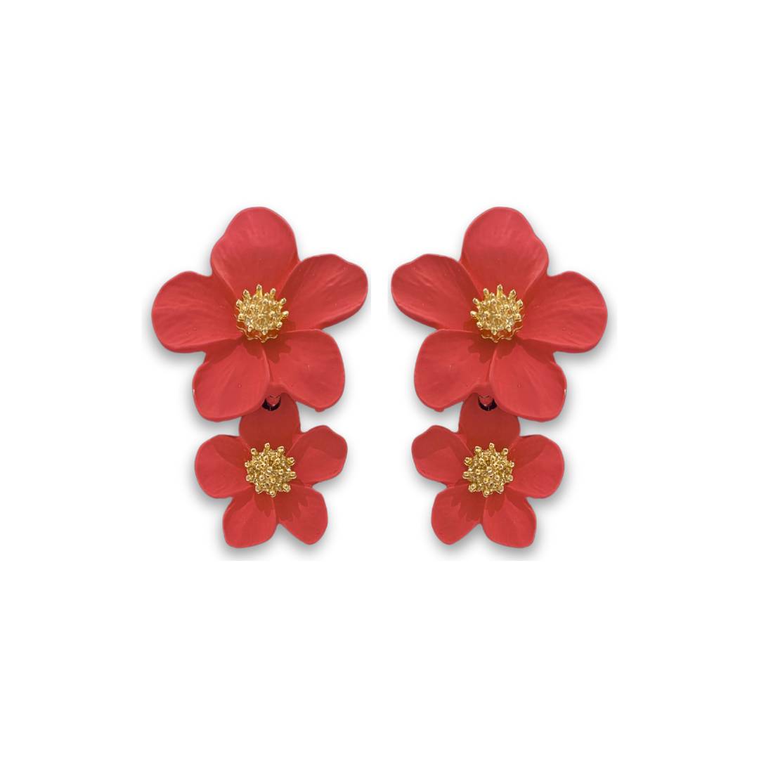 Scarlet Bloom Statement Earrings 1 Scarlet Bloom Statement Earrings 1